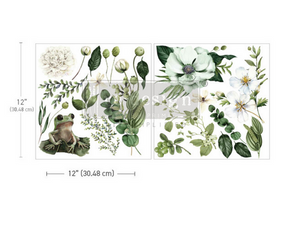 Froggy Meadow Greens - Redesign with Prima Decor Maxi Transfer