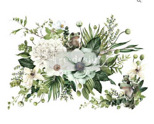 Froggy Meadow Greens - Redesign with Prima Decor LARGE Transfer