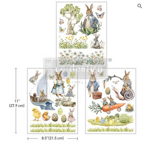 Bunny Trails Easter Spring DIY- Redesign with Prima Decor Middy Transfer Q1 2025 Release