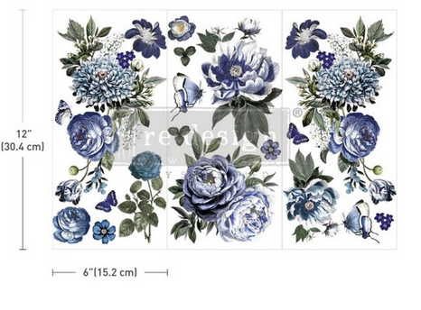 Indigo Petals -  Redesign with Prima Decor Small Transfer Q1 2025 Release