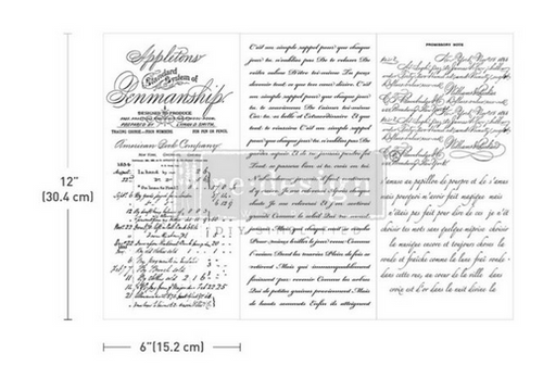 Vintage Script Mastery -  Redesign with Prima Decor Small Transfer Q1 2025 Release