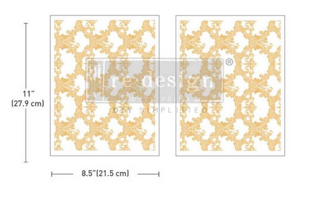 Golden Lacework - Kacha Gold Foil - Redesign with Prima Decor Middy Transfer Q1 2025 Release