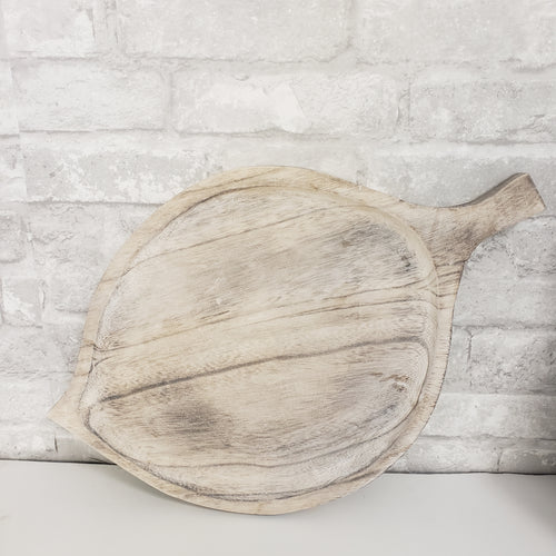 Leaf Shaped Wood Tray