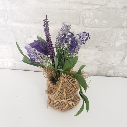 Lavender Bundle - Faux with Burlap Holder